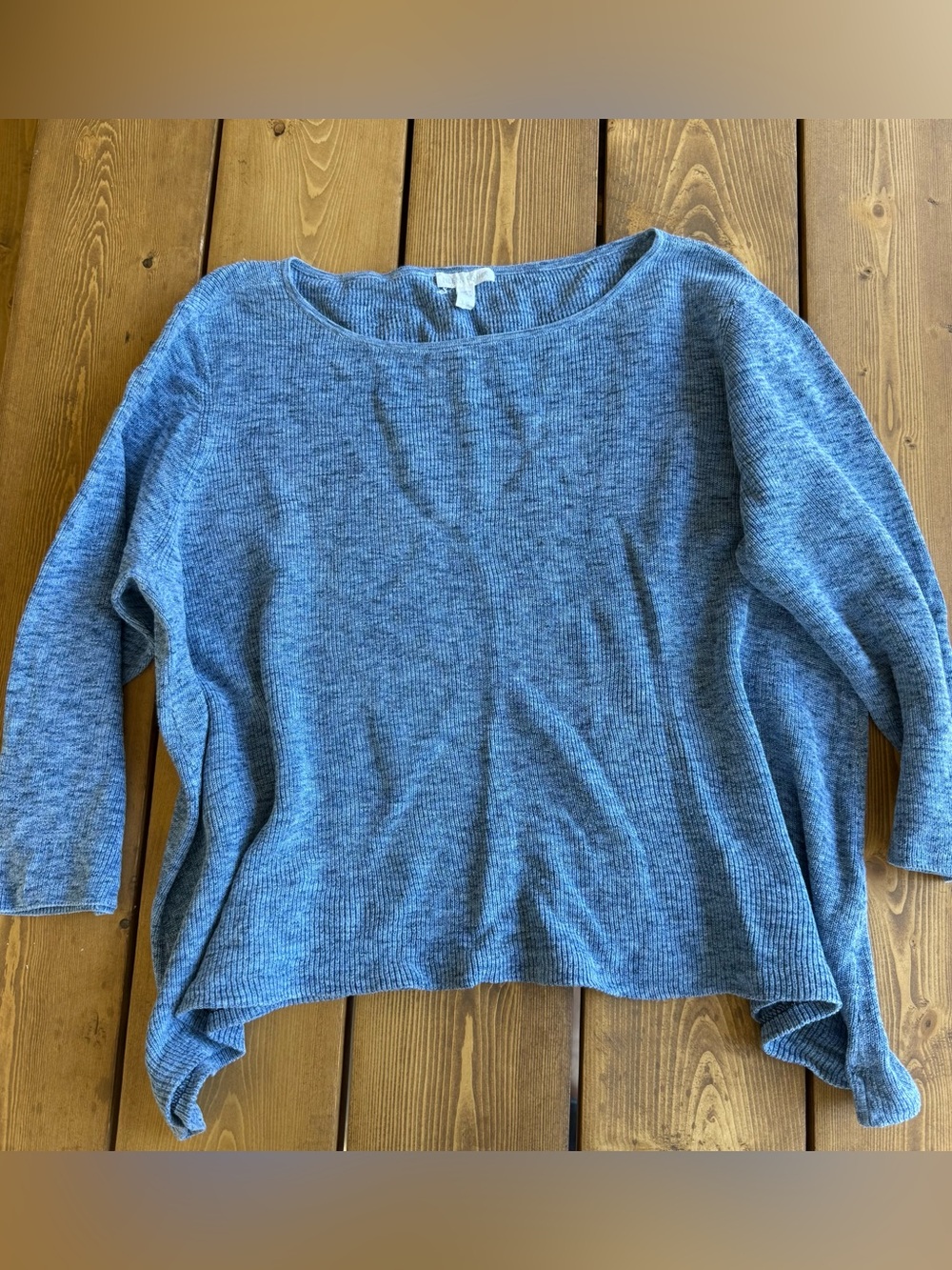 Eileen Fisher organic cotton knit sweater large EUC boxy